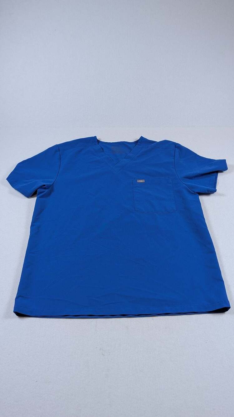 FIGS Technical Collection V-Neck Scrub Top Size XL Royal Blue